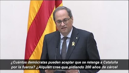 Torra: "Sánchez ha decidido ser cómplice de la represión"