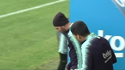 Messi y Umtiti vuelven a entrenar con el grupo y continúan su recuperación