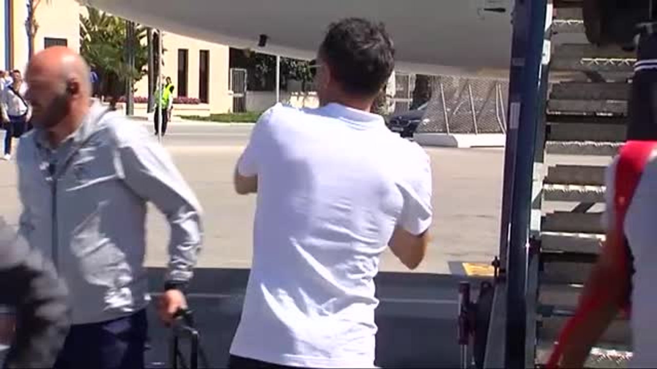 La selección española llega a Malta