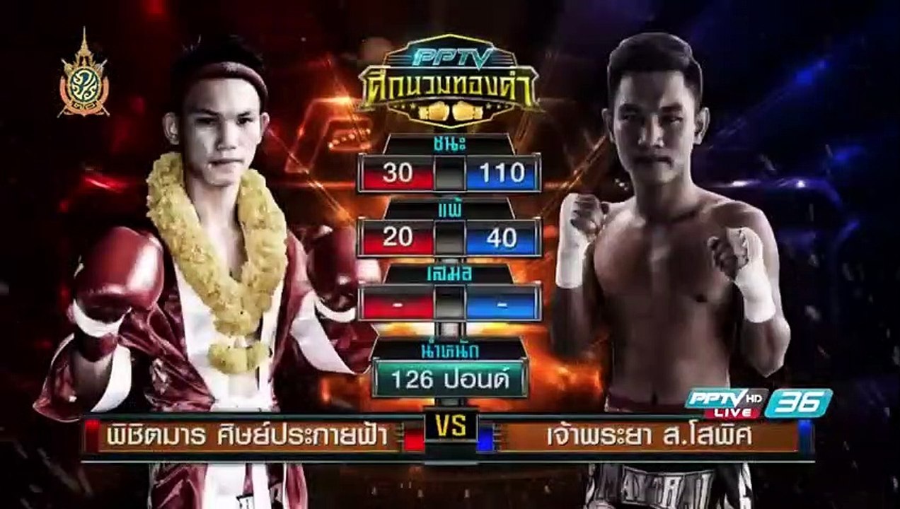 คู่ที่ 4 พิชิตมาร ศิษย์ประกายฟ้า (แดง) ชนะ น๊อค...