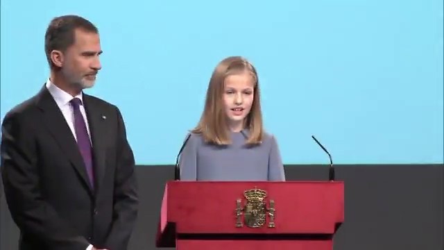 La Princesa de Asturias lee el artículo 1 de la Constitución