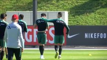 Cristiano vuelve a entrenar con la selección portuguesa