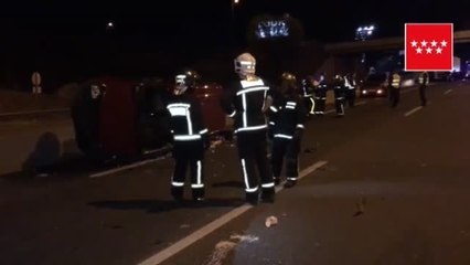 Un muerto y dos heridos en un accidente en la A-2 a la altura de Alcalá de Henares