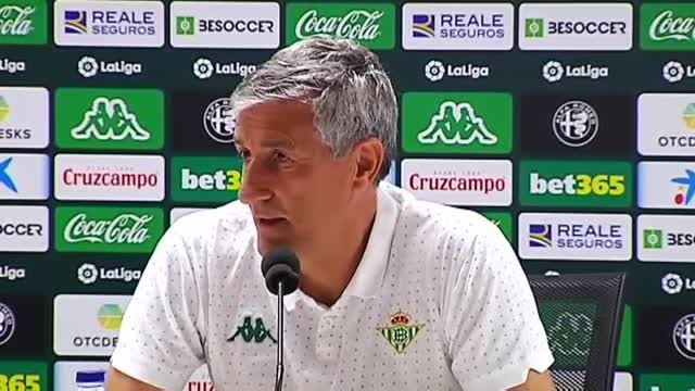 Setién: Es todo un referente para muchos de los compañeros que están conviviendo con él