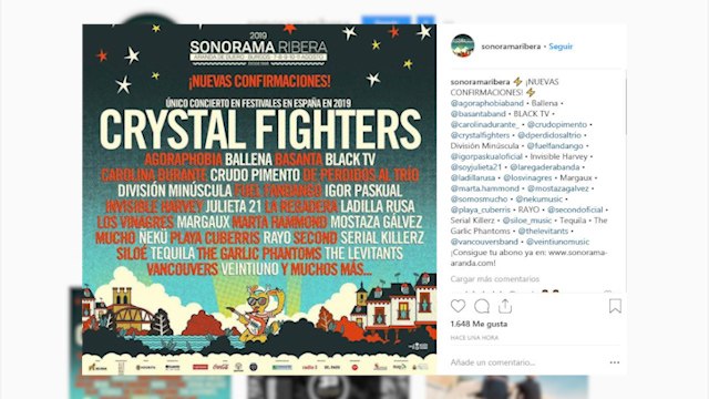 Crystal Fighters, cabeza de cartel del Sonorama Ribera 2019
