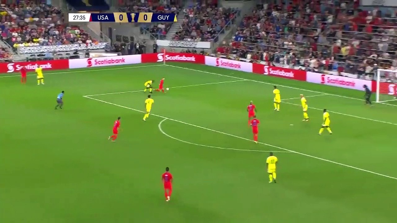 Paul Arriola Goal HD - USA 1-0 Guyana - Gold Cup 18.06.2019