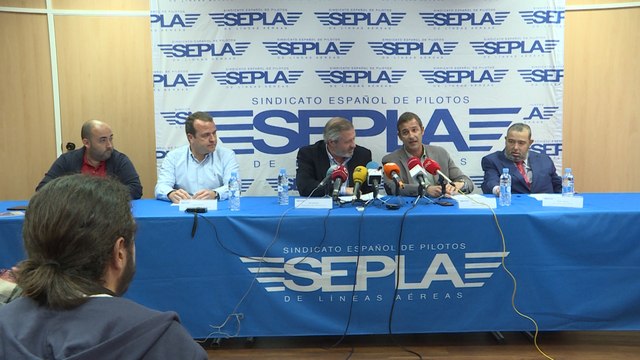 Rueda de prensa del Sindicato de Pilotos de Líneas Aereas (Sepla)