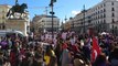 Los estudiantes se concentran en la Puerta del Sol de Madrid en la jornada de la Huelga Feminista del 8M
