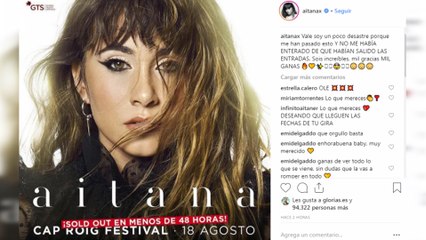Aitana logra un 'sold out' en el Cap Roig Festival