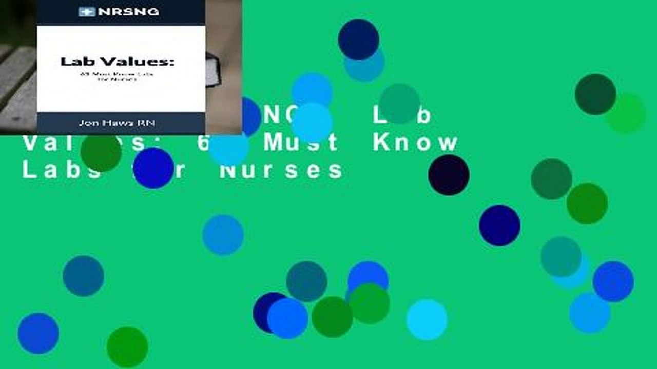 [BEST SELLING]  Lab Values: 63 Must Know Labs for Nurses