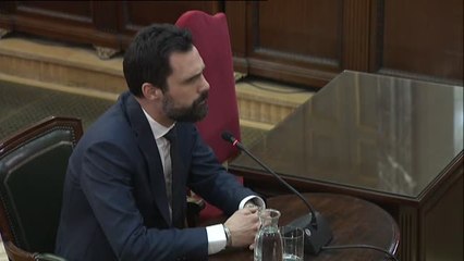 Roger Torrent responde a las preguntas de Vox en el juicio del 'procés'