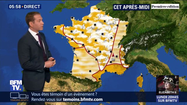 Des averses orageuses traverseront l'Hexagone aujourd'hui