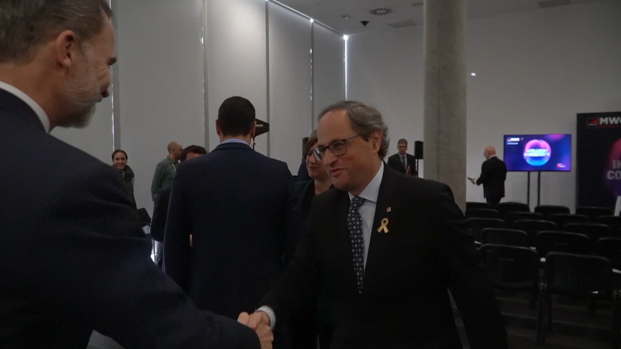 El Rey, Sánchez, Torra, Colau, Marín y Hoffman inauguran el MWC