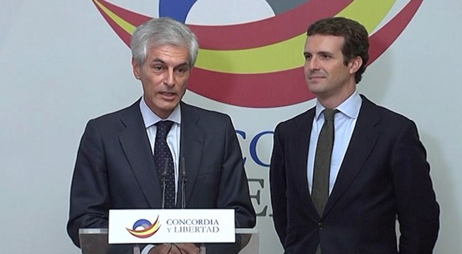 Casado y Suárez presentan la Fundación Concordia y Libertad