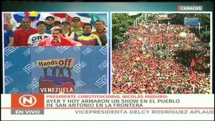 Maduro asegura que la ayuda humanitaria es un "lavado de cara" a la "amenaza militar de EEUU"