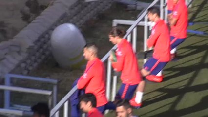 Vuelta al trabajo del Atlético con la mente puesta en el Villarreal