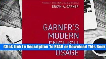 [Read] Garner's Modern English Usage  For Online
