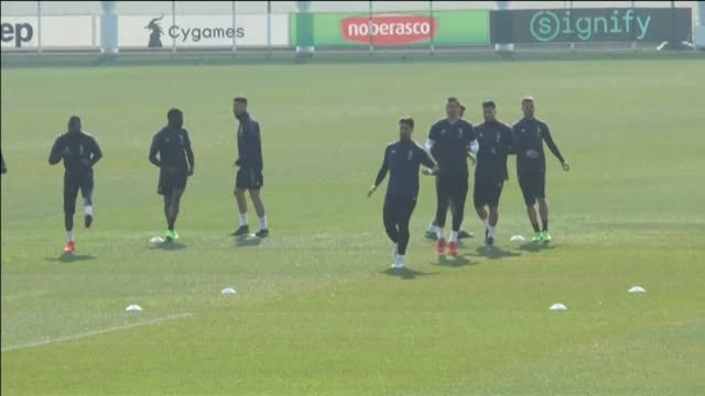 La Juventus entrena en Turín antes de viajar a Madrid