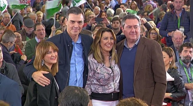 Sánchez y Susana Díaz presentan al candidato a la Alcaldía de Sevilla