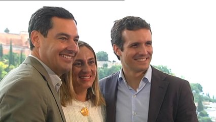 Pablo Casado y Juanma Moreno en Granada