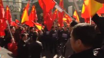 Manifestación de la comunidad china por el bloqueo de sus cuentas bancarias