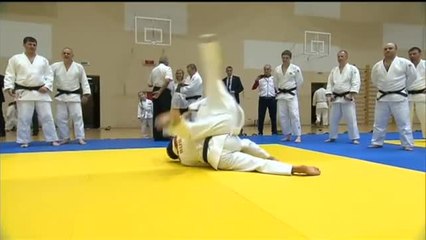 La destreza de Putin practicando judo