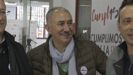 Álvarez (UGT) insta al Gobierno a continuar