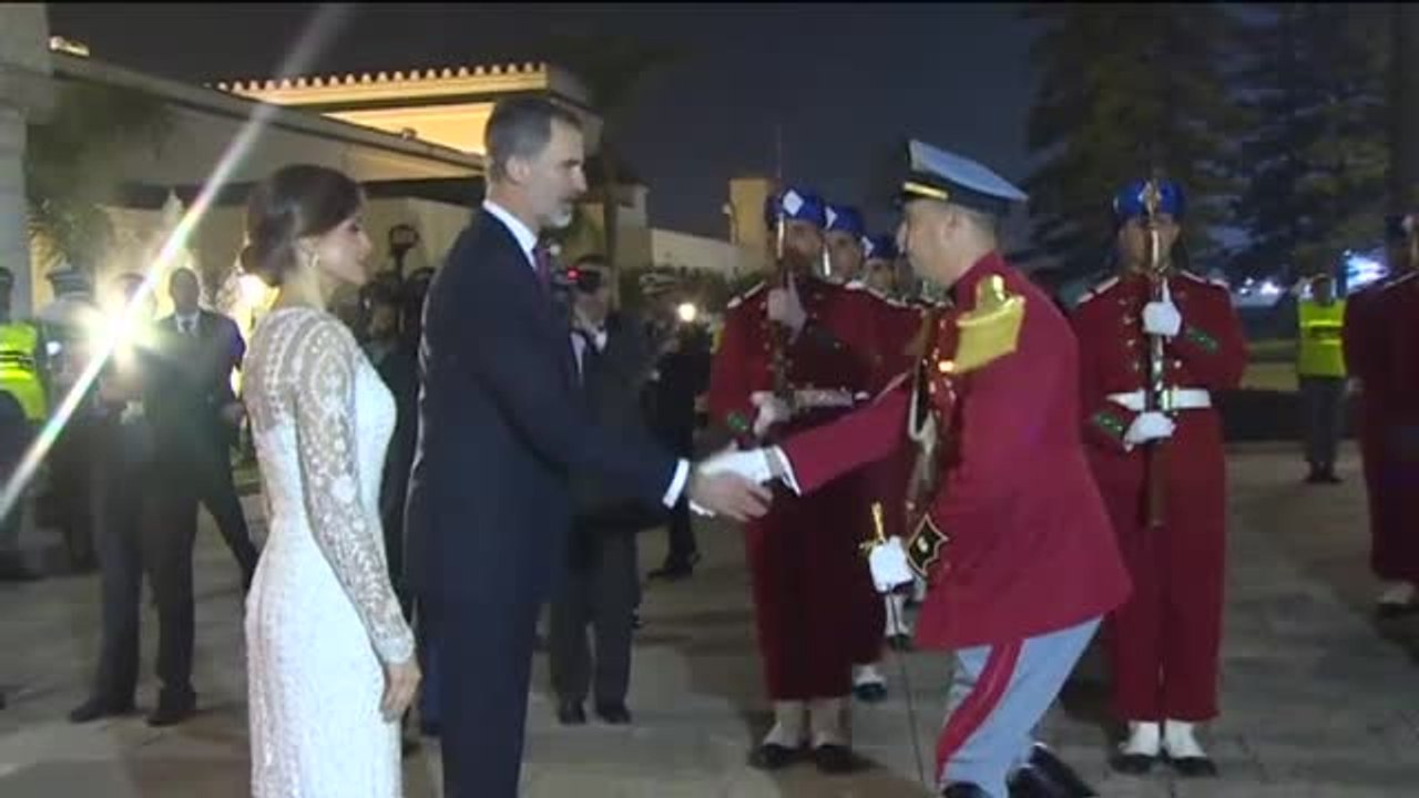 Los reyes agasajados por Mohamed VI con una cena de gala