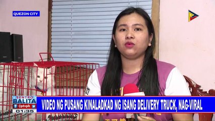 Video ng pusang kinaladkad ng isang delivery truck, nag-viral