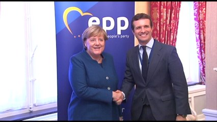 Encuentro entre Casado y Merkel