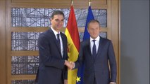 Sánchez se reúne con Tusk en Bruselas