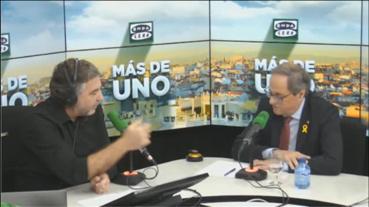 Torra desmiente que Junqueras le ignorase y asegura que se abrazaron en una pausa