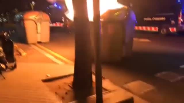 Protestas en Barcelona en el arranque del juicio del 'Procés'