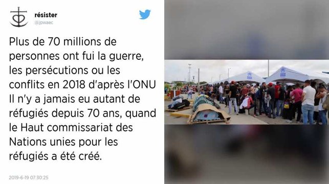 Il y avait plus de 70 millions de réfugiés et de déplacés dans le monde fin 2018 : un record