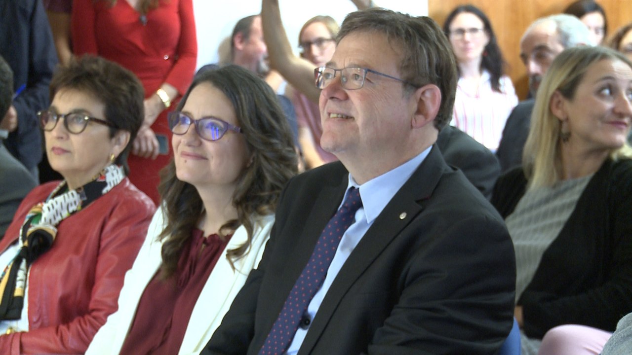 Puig y Oltra durante la presentación de la nuev...