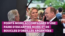 PHOTOS. Charlène de Monaco, sublime en robe blanche à pois, pour la cérémonie de clôture du Festival de Monte Carlo