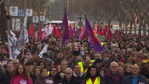 Taxistas vuelven a manifestarse por el centro de Madrid