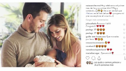 Natalia Sánchez celebra el primer mes de su hija