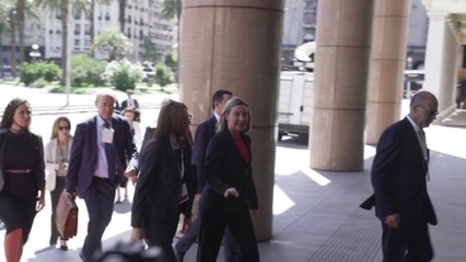 Mogherini llega a la reunión en Montevideo sobre Venezuela