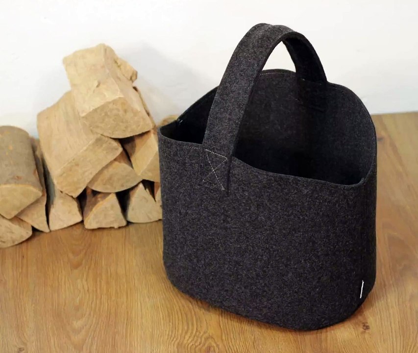 Filztasche für Kaminholz von Stich-halig