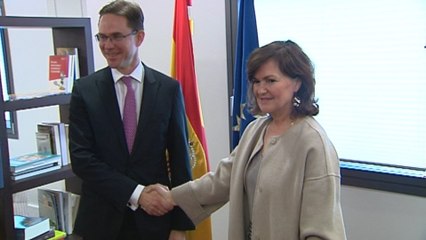 Calvo se reúne con el vicepresidente de la CE, Jyrki Katainen