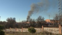 Incendio de varias infraviviendas en el barrio de Fuencarral