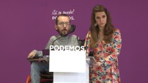 Rueda de prensa de Echenique después de la Ejecutiva de Podemos