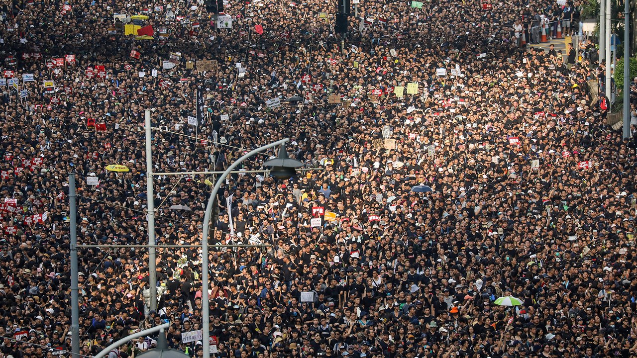 Hong Kong’s largest protests according to organisers’ estimates