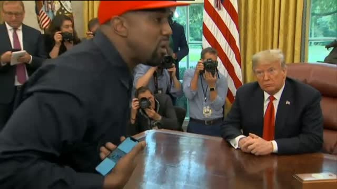 El 'show' del rapero Kanye West en el Despacho Oval