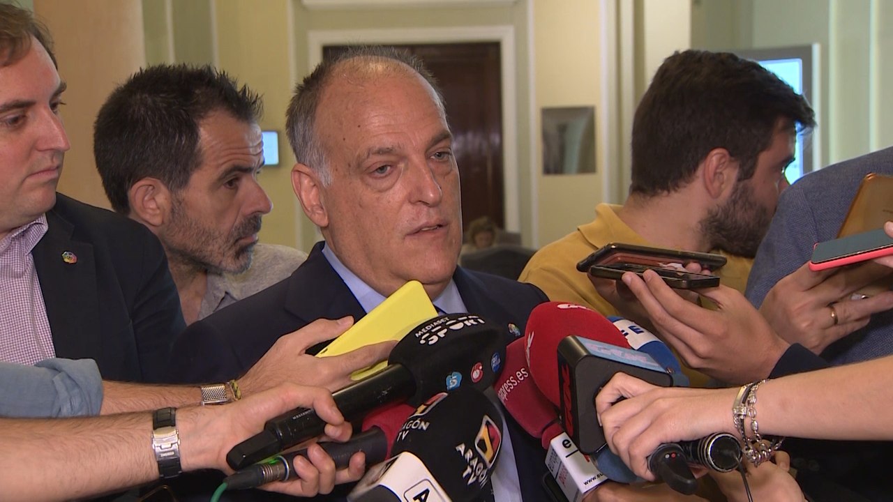 Javier Tebas: "Yo de Aranda me creo pocas cosas"