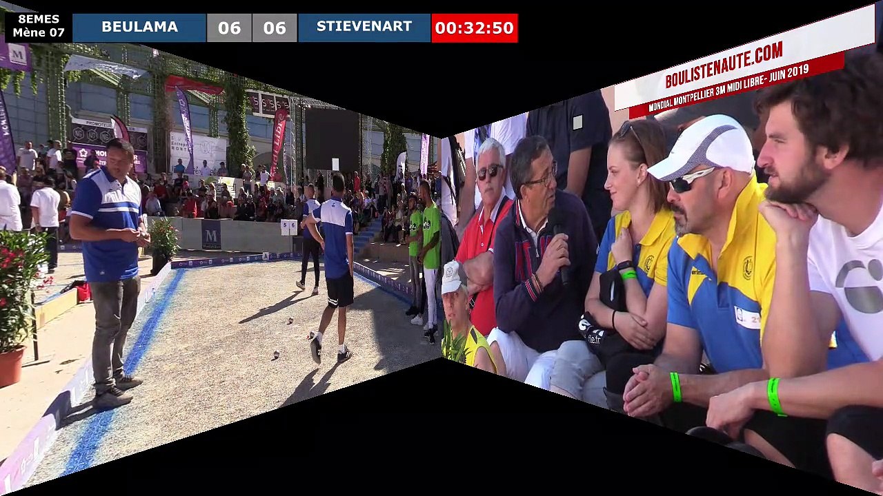 Mondial à pétanque Montpellier 3M Midi Libre 2019 : Huitième STIEVENART vs BEULAMA