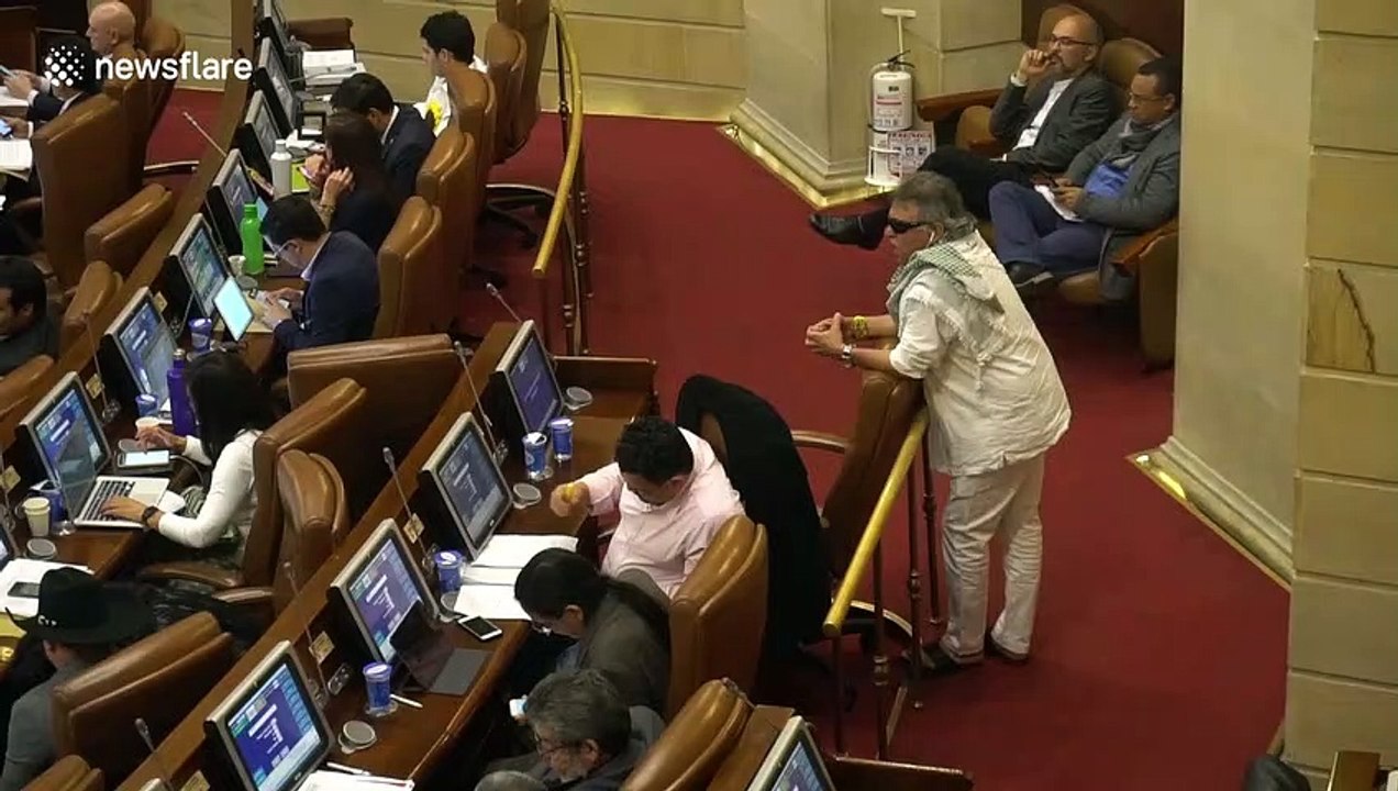 Colombian ex-Farc member takes up congressional seat