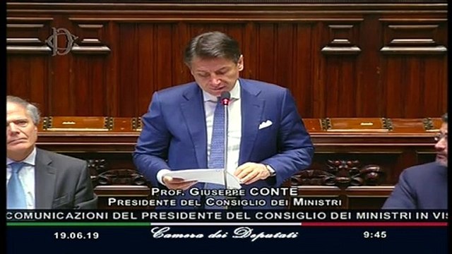 Roma - Conte alla Camera per Consiglio europeo ed Euro Summit (19.06.19)