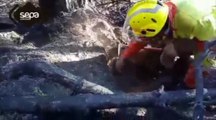 Bomberos realizan tareas de remate de un incendio en Asturias